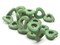 18 25mm Green Dyed Synthetic Turquoise Stone Puffed Love Heart Beads bF3